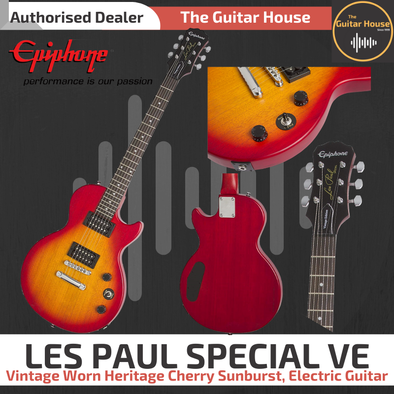 Epiphone Les Paul Special VE Electric Guitar, Vintage Worn Heritage Cherry Sunburst (VWHCS) Malaysia