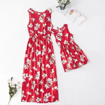 mother and daughter dress lazada