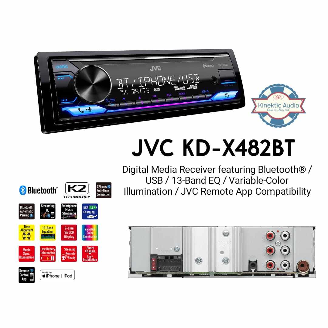 JVC KD-X482bt - Digital Media Receiver with Bluetooth/USB/Spotify ...
