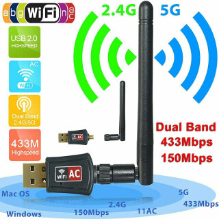 Xi yang Jing Witkitty 600 Mbps Băng Tần Kép 2.4 5 GHz USB Không Dây Bộ Chuyển Đổi Mạng Wifi W Antenna 802.11AC thumbnail