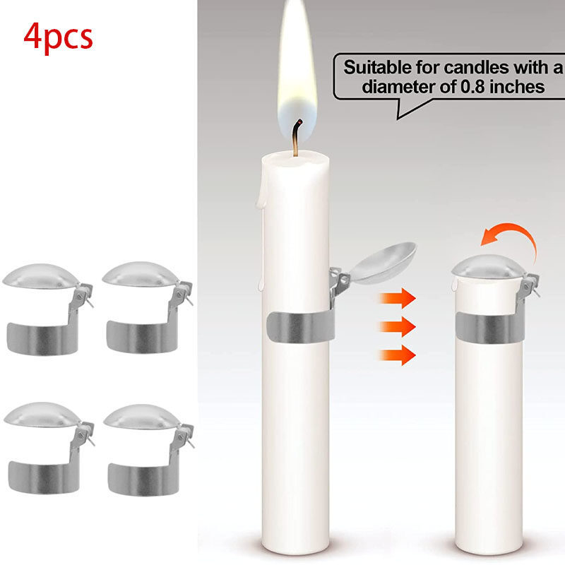 Automatic candle extinguisher safely extinguishes candle flame wick