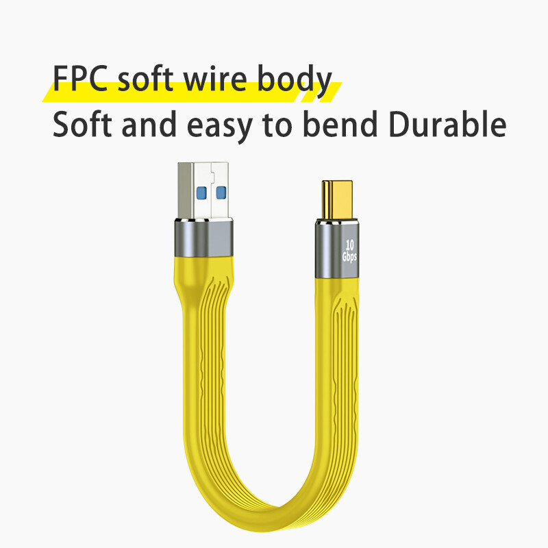 2 in 1 Type-C Cable 10Gbps/40Gbps PD 100W USB Data Cable High-speed Transmission Fast Charing Data Cord USB 3.1 for Mobile Phone