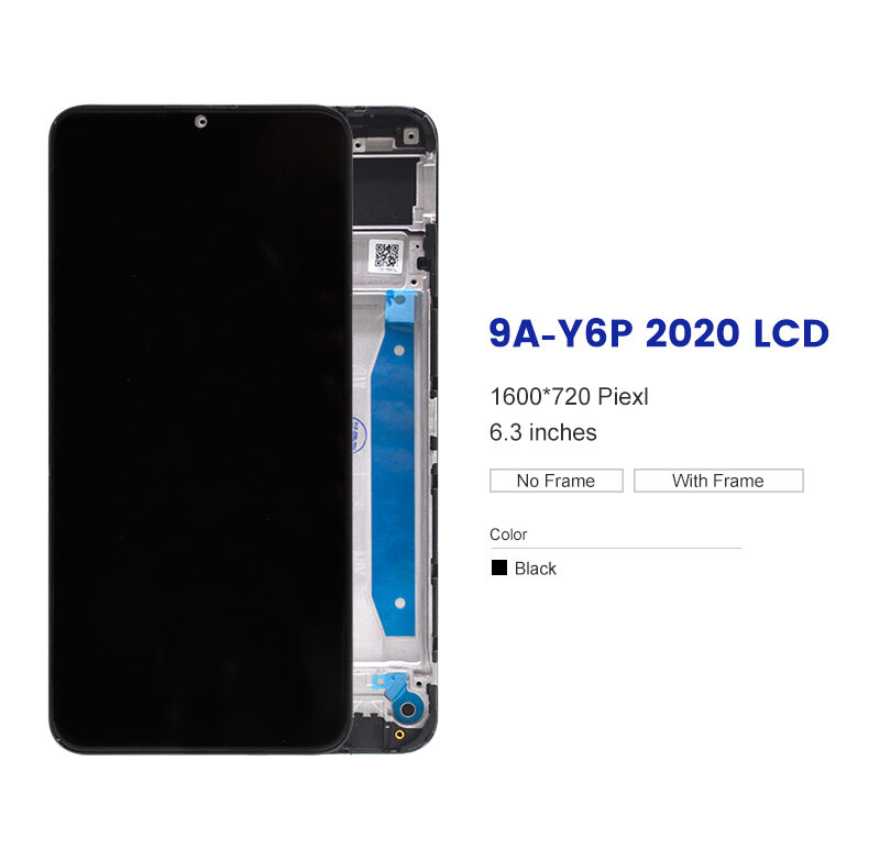 Màn Hình Cho Huawei Y6P 2020 Cho Honor 9A Màn Hình Cảm Ứng Lcd Thay Thế Kính Bộ Số Hóa Lắp Ráp Có Khung