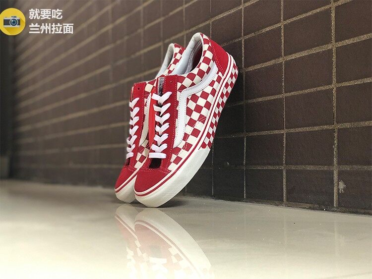red checkered era vans