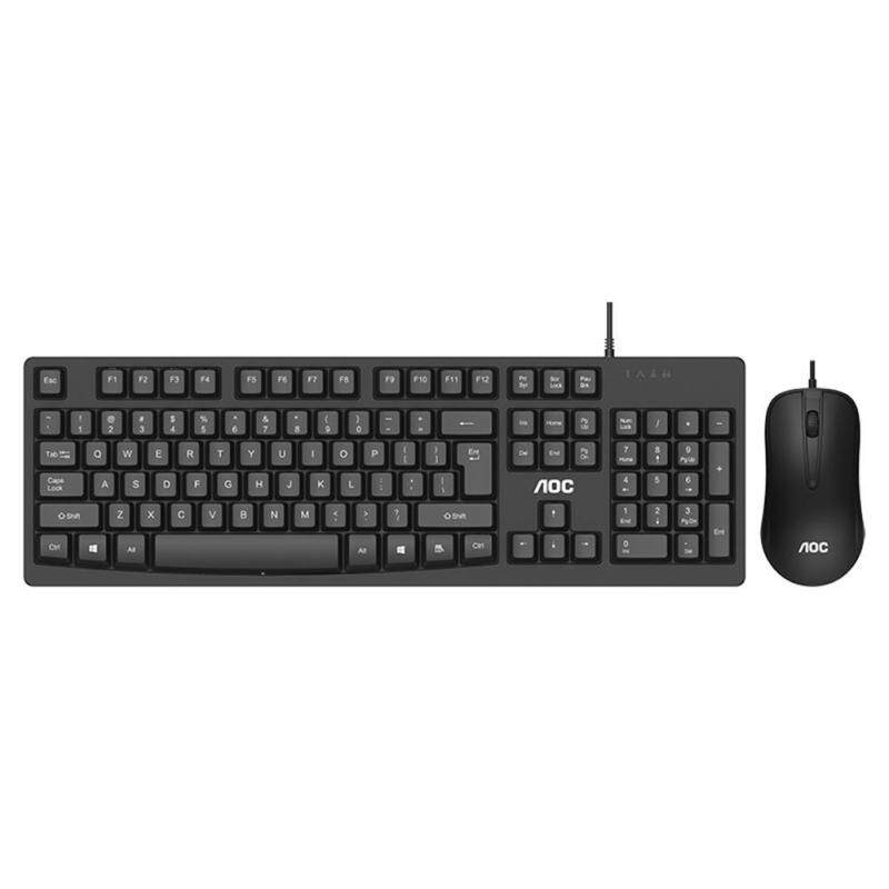 KM150 104 Keys USB Wired Keyboard 600 DPI Mouse Home Office Ergonomic Mice Kit for Laptop Computer PC Singapore