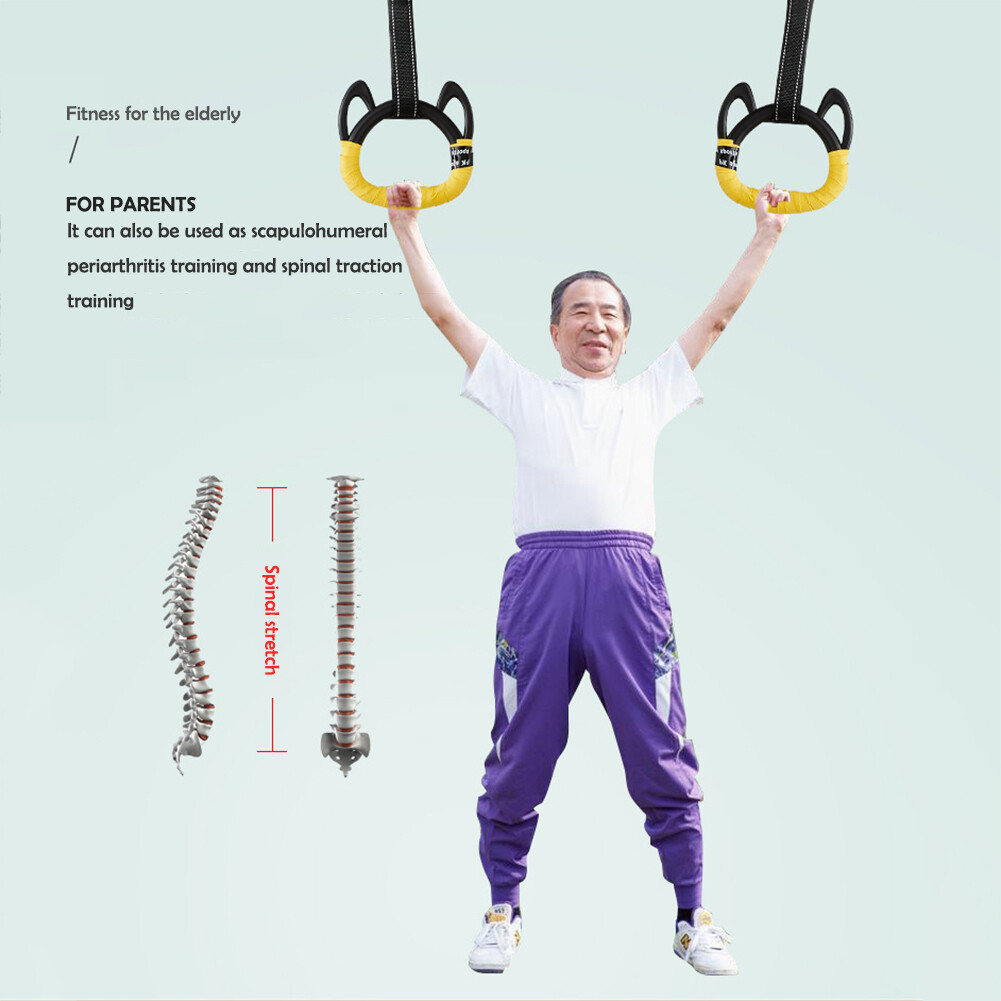 1Meter/2Meter Kids Gym Lifting Ring Adjustable Strap Pull Up Strength Training Equipment