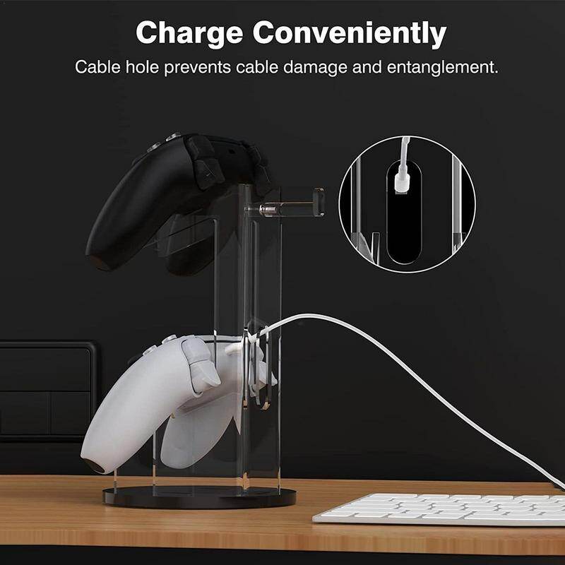 Phổ Tay cầm chơi game chủ pha lê Acrylic Gamepad hiển thị đứng Gamepad Khung giá đỡ Rack cho PS4/5 cho chuyển đổi