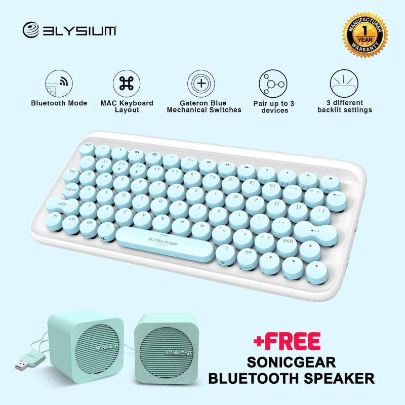 Elysium DOT - Bluetooth Mechanical Keyboard For Mac, Windows (Free Bluetooth Speaker) Malaysia