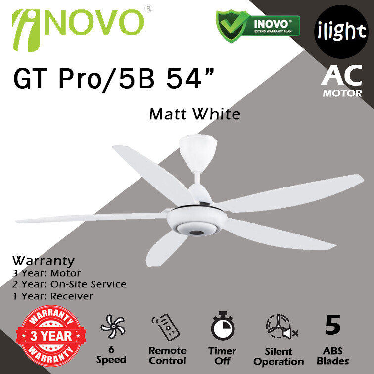 INOVO GT PRO 54 Inches AC Motor 5 ABS Blade 6 Speed Remote Control