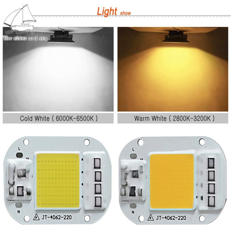 Chip LED COB Áp Suất Cao Không Cần Trình Điều Khiển AC 220V 20W/30W/50W Nguồn Sáng