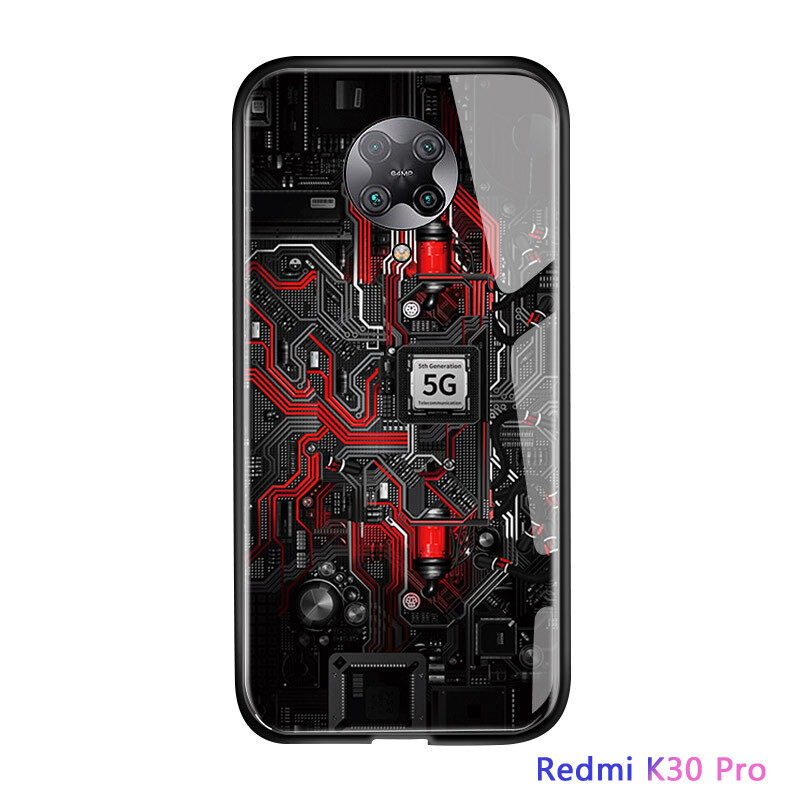 UCUC For Xiaomi Redmi K30 Pro Phone case Xiomi Poco f2 Pro casing Xiaomi Pocophone f2 Pro Case  Technology Circuit Board Explorer Exploration Theme Version Case Tempered Glass Back Cover Casing