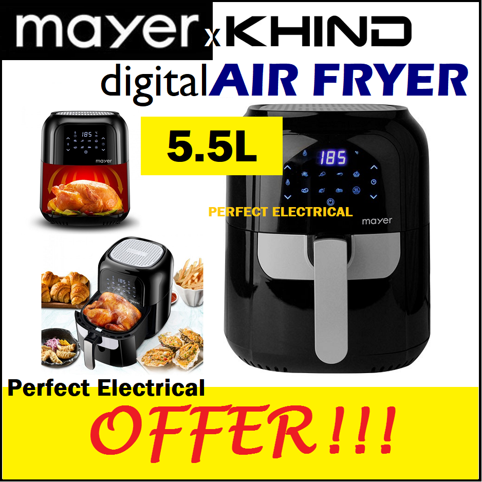 [ORIGINAL] Khind Mayer 5.5L Digital Air Fryer MMAF501D with 7 Preset