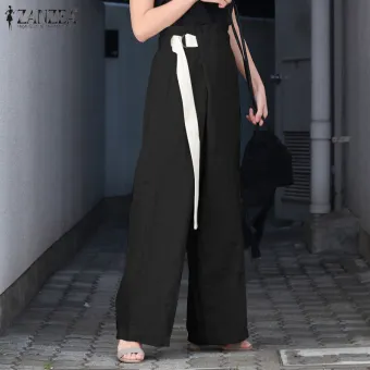 wide leg office trousers