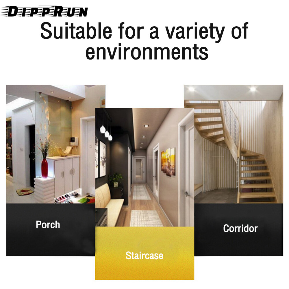 DIPPRUN 110-240V E27 LED Bulb Base Human Induction Motion Sensor Light Socket Adapter Holder with Infrared Sensor