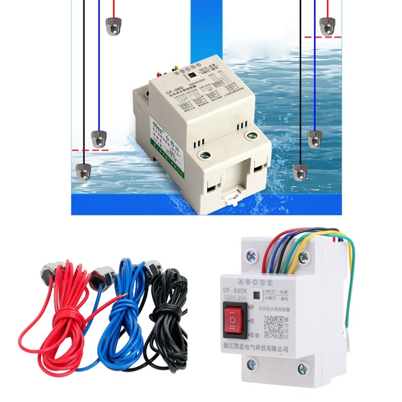 DF-96D Điều Khiển Mực Nước Tự Động, Đầu Dò Cảm Biến 3M Công Tắc Phát Hiện Mức Chất Lỏng Bể Bơm Nước