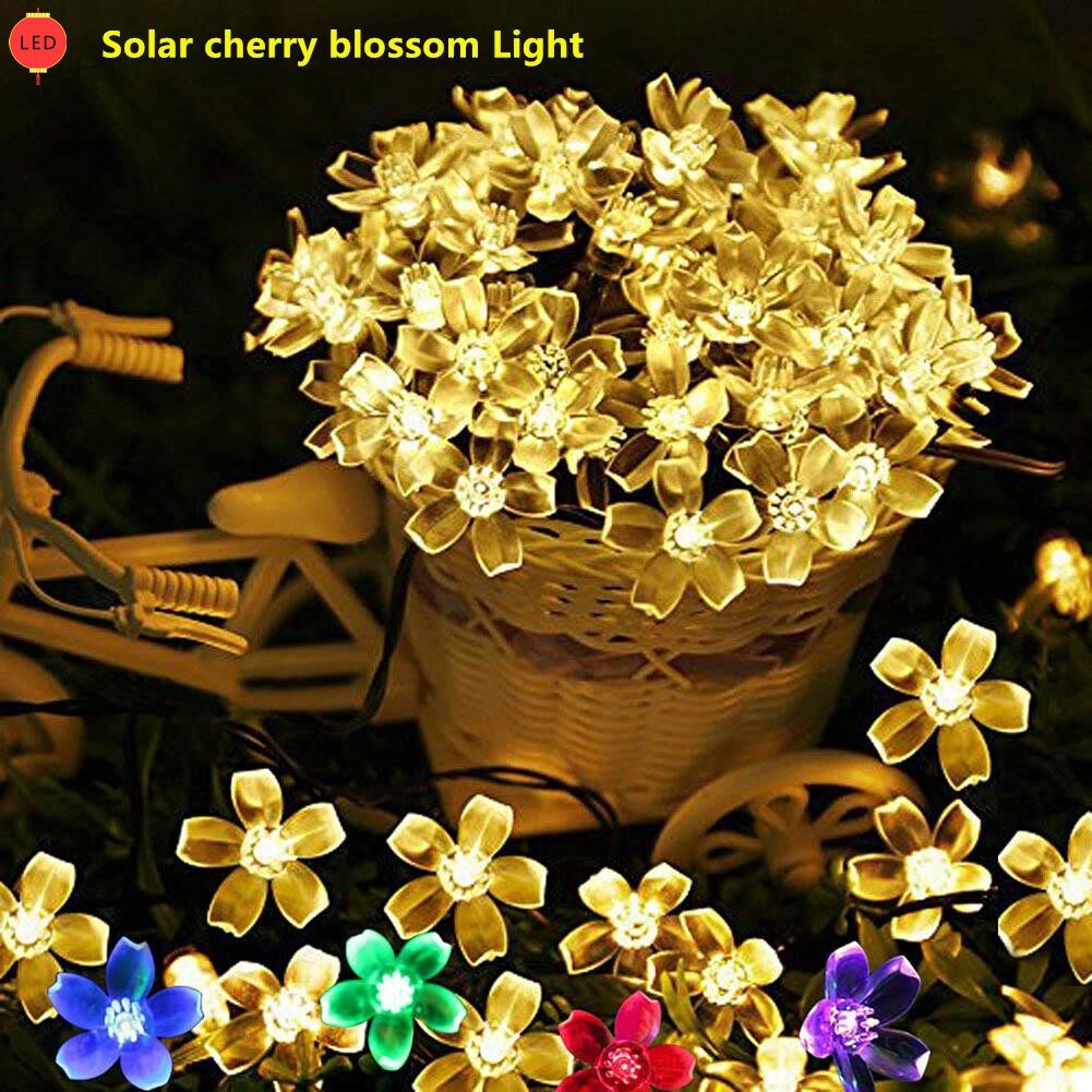 solar cherry blossom lights