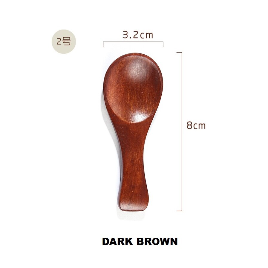 Sudu Kayu Rempah Wood Condiment Scoop Small Wooden Salt Spoon Mini