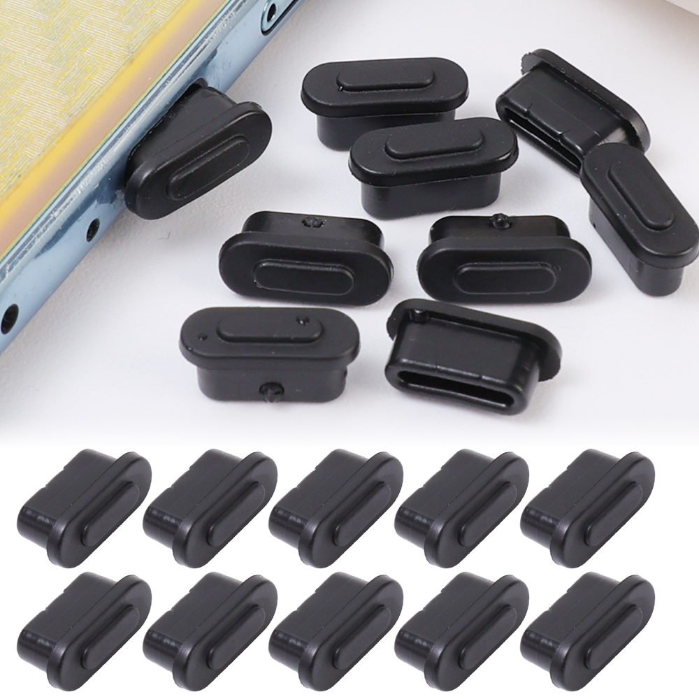 10 cái loại USB cổng sạc nút cắm chống bụi USB Silicon loại USB C khớp nối dây cáp bảo vệ cho Samsung Huawei điện thoại Xiaomi bụi
