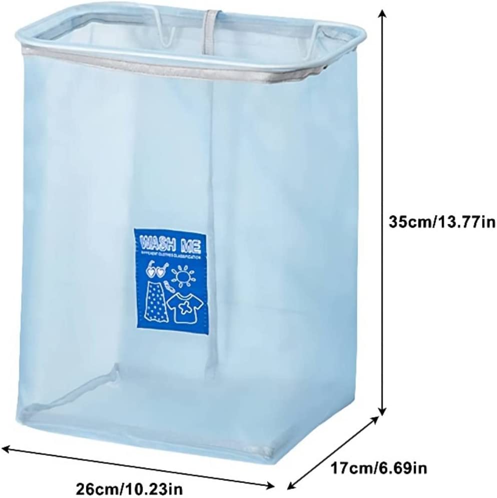 Wall mounted mesh family folding laundry basket, storage basket, hanging laundry basket, hanging laundry basket, folding dirty clothes storage basket
