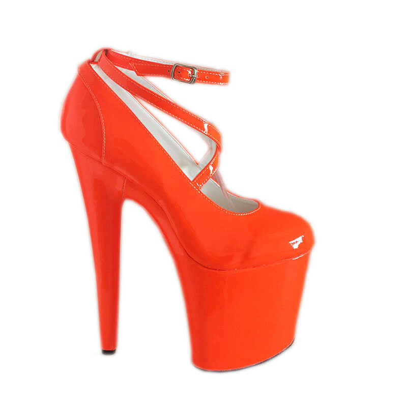 Denova's Women's Patent Very High Heel Big Size Pole Dancing Show Pump