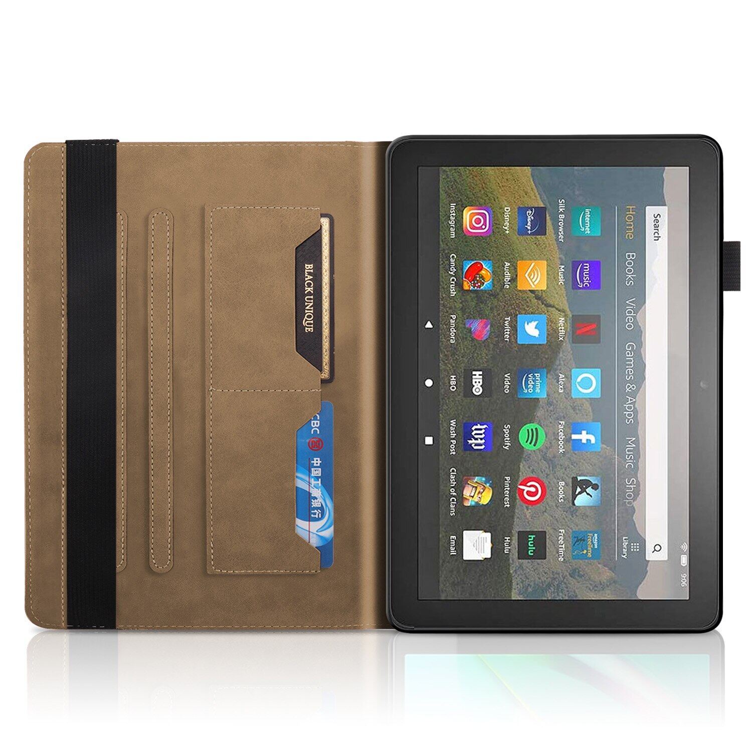 Tab Case For Kindle Fire HD 10 2021 HD10 2017 2015 2019 Cover Life Tree Pattern Tablet Shell Fire HD 10 inch Coque Stylus