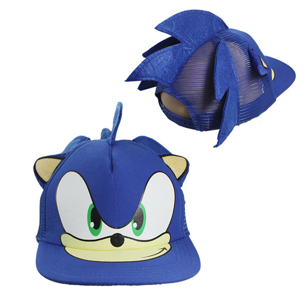 Kids Hat Anime Sonic The Hedgehog Cosplay Hat Cartoon Adjustable Baseball Hat Cap For Children Boys Girl