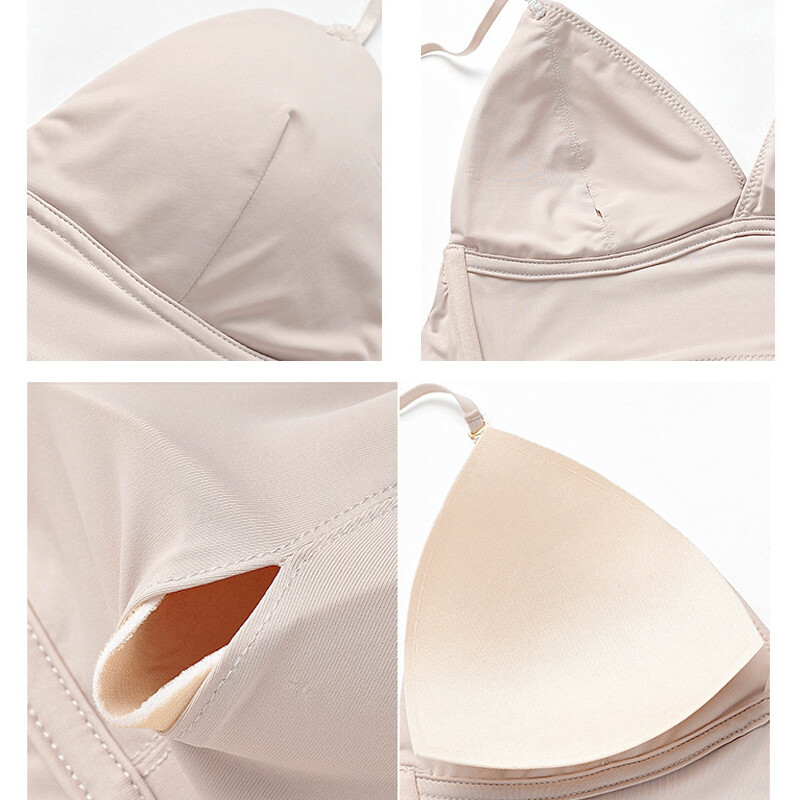 INTIMA Backless Bra for Women Low Back Underwear French Thin Cup Triangular Wireless Lingerie Multi-purpose Convertible Seamless Bralette Wedding Party