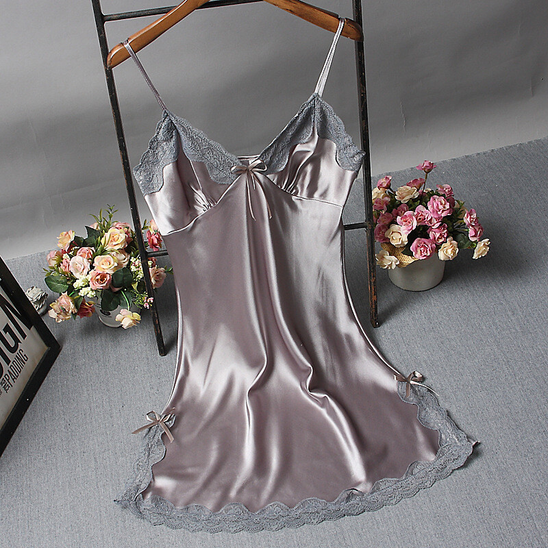 Convenient Easy For Lowest Price Bowknot Transparent Sexy Underwear Lace Tulle Hollow Suspender Nightdress