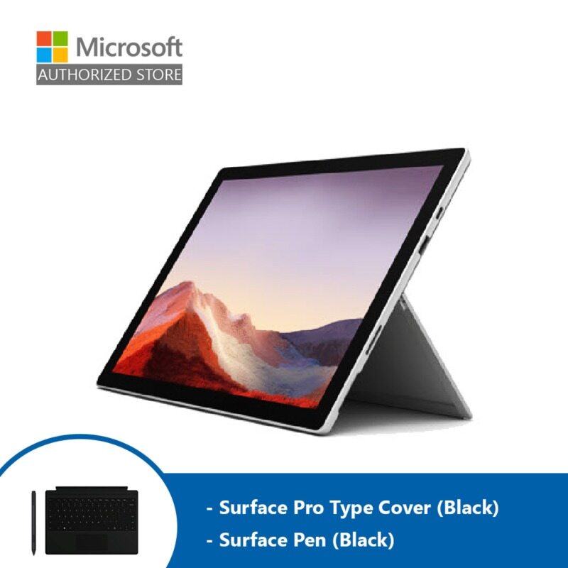 Bundle Microsoft Surface Pro 7 Platinum I5 8gb 256gb Type Cover Black Pen Black