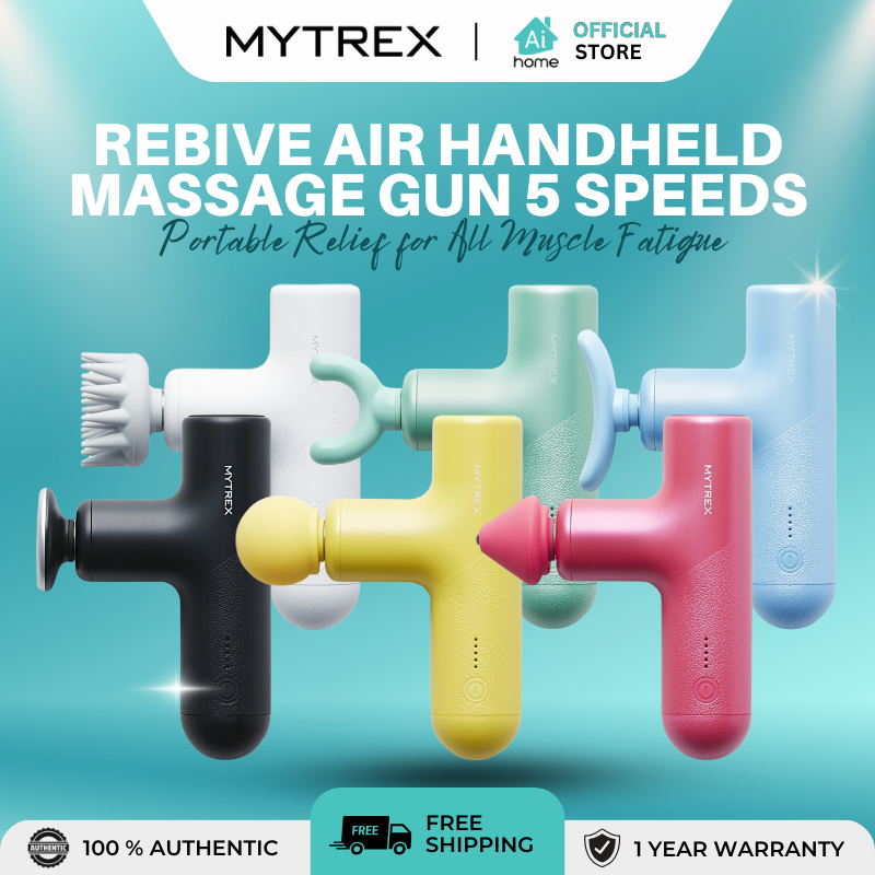 MYTREX Rebive Air Handheld Massage Gun 5 Speed Levels 3000 RPM 