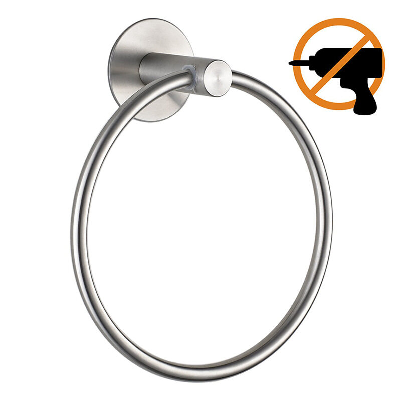 Bathroom Hand Towel Ring Self Adhesive Wall Mounted Towel Rack