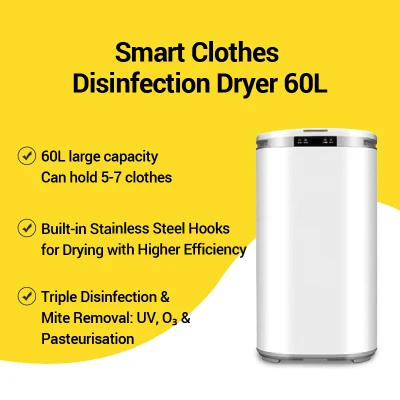 Xiaomi Xiaolang Smart Laundry Disinfection Dryer Smart Clothing Disinfection UV Sterilization Dryer 35L / 60L Electric Clothes Dryer Sterilization Disinfection Dryer Household Underwear Towel Clothing Disinfection Dryer Smart Home
