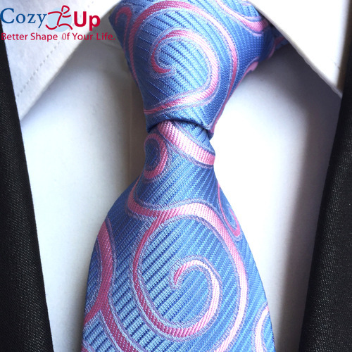 Cozy Up Men's Luxury Tie Formal Jacquard Polyester Fiber Suit Casual Groom
