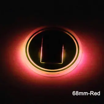 1pc Of Set Solar Charging Cup Pad Car Accessories Colourful Led Solar Charging Cup Pad Car Accessories