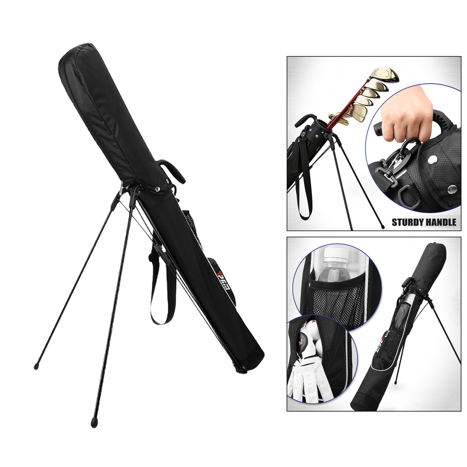 Oceanside Golf Stand Bag Balls Putter Storage Bag Women Men Golfer Training Equipments Accessories Golf Club Bracket Bag with Handle