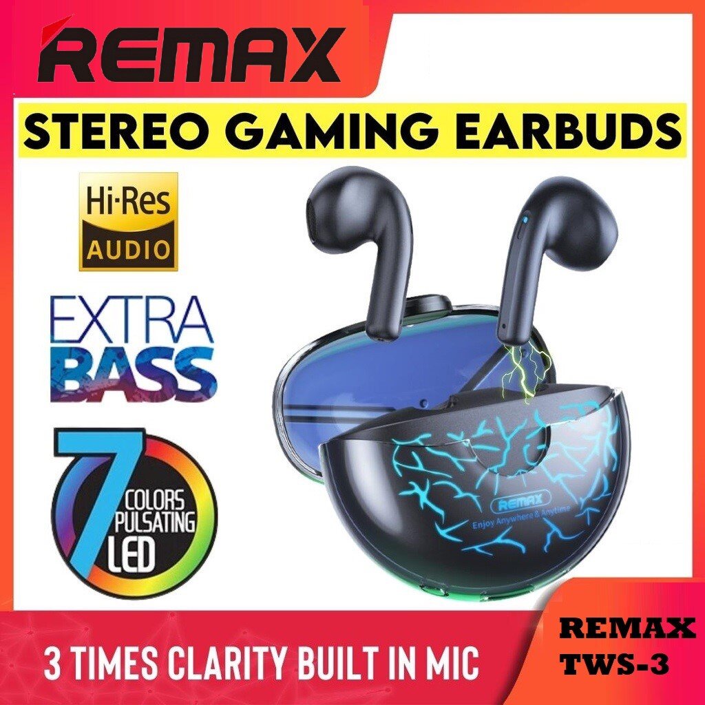 REMAX Earbuds Gaming Earbuds TWS Black Wireless Earphone Low Latency ...