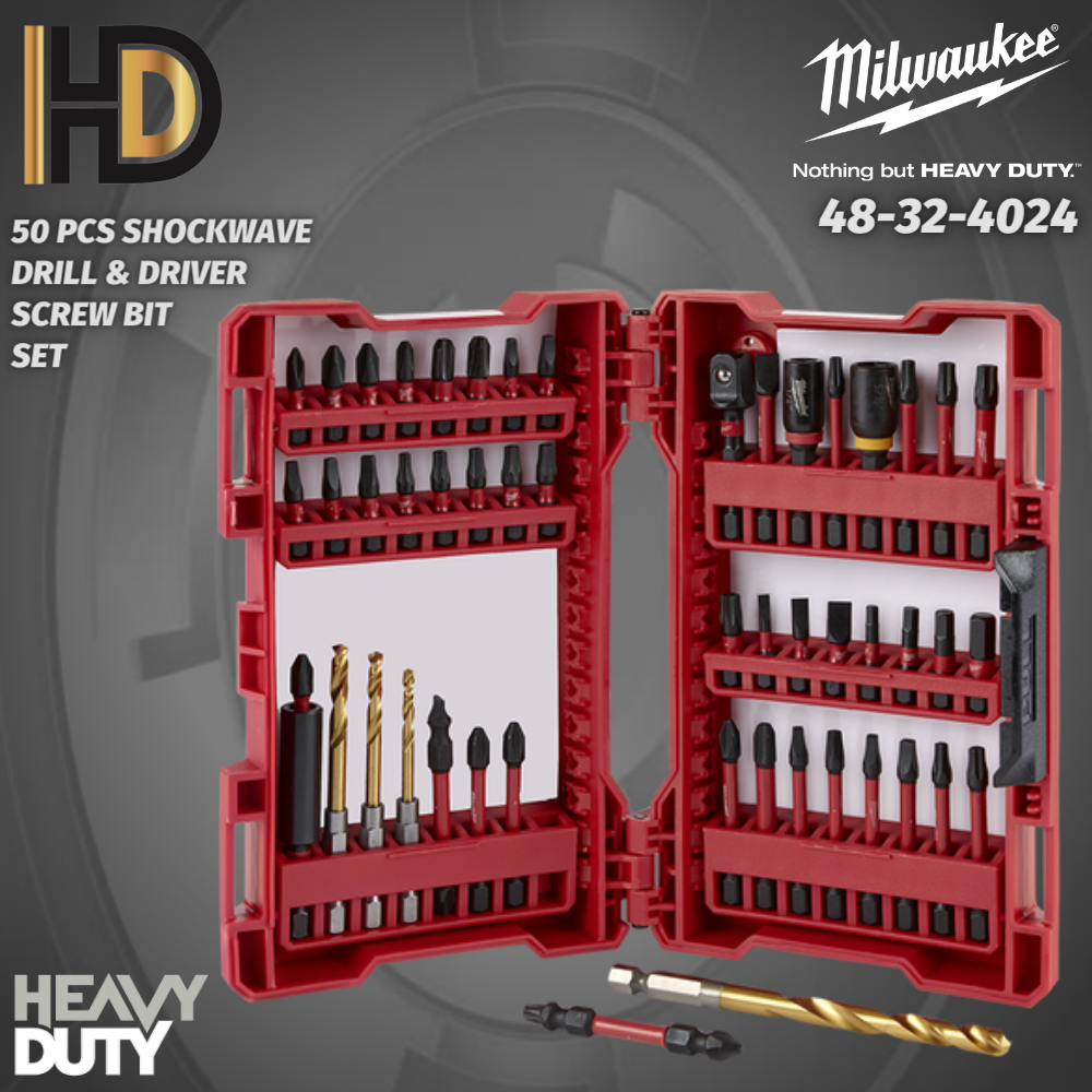 Milwaukee 50pcs SHOCKWAVE Impact Drill 