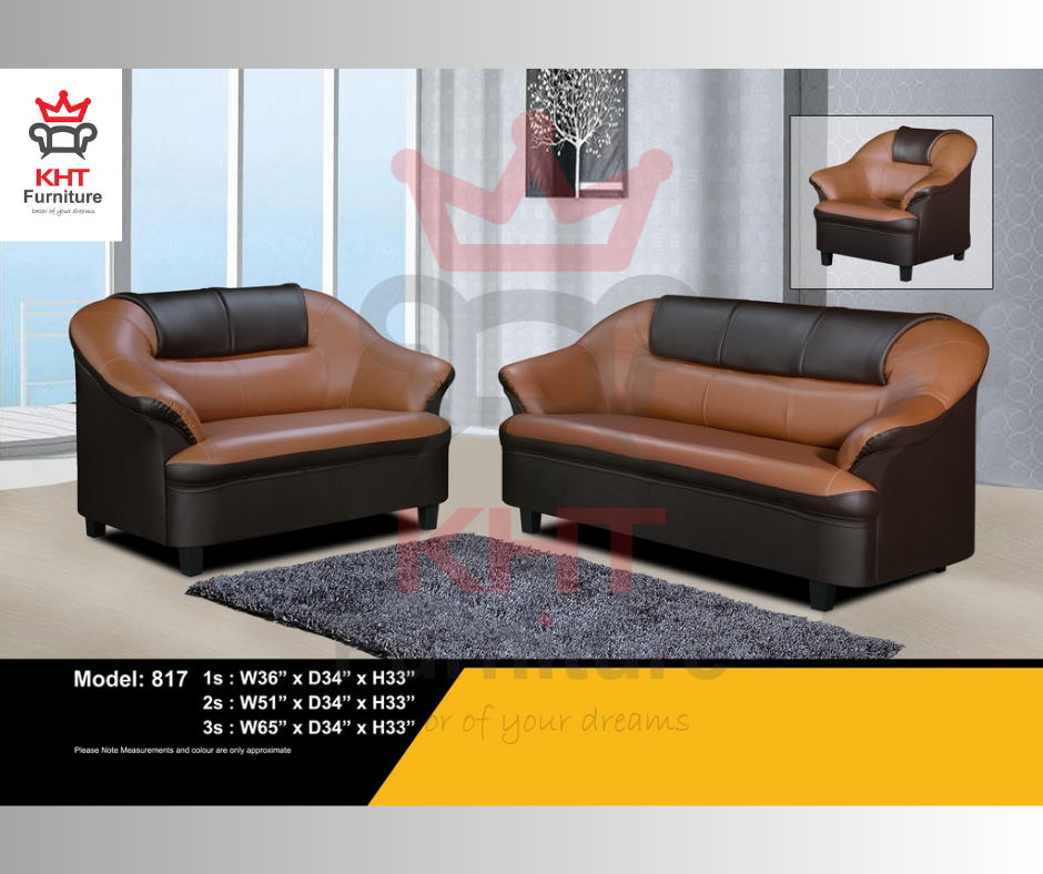 (Klang Valley) PVC Leather Modern Sofa 1, 2 and 3 Seater Full Set Sofa