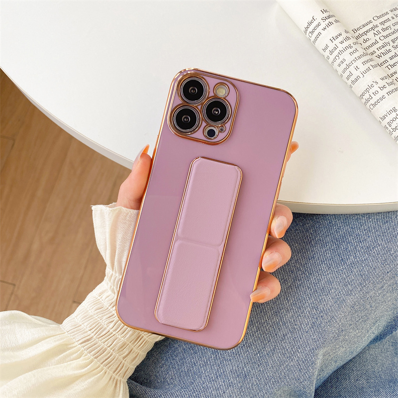 Magnetic stand electroplating phone case for iphone 11 12 13 pro max xr xs max 7 8 plus 6 7 8 se 2 case luxury lens protection frame phone case