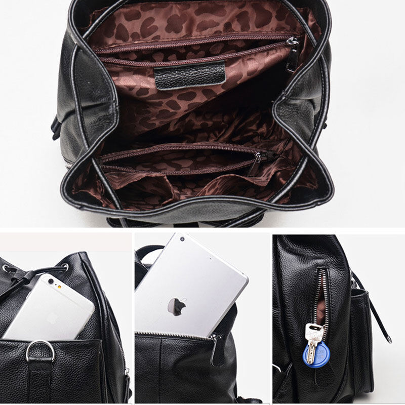 CHIC JOY New women's bag trend leisure backpack PU leather backpack