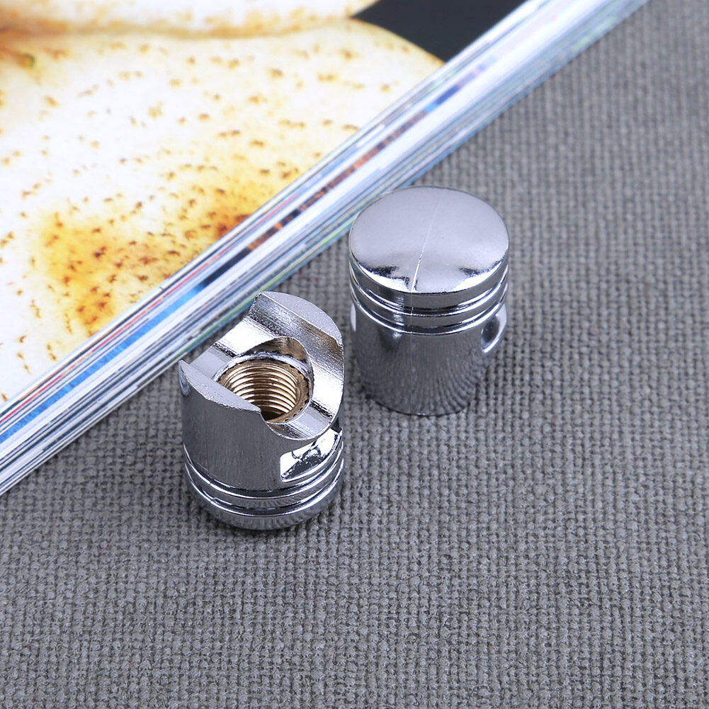 4 Cái Nắp Chụp Thân Van Lốp Bánh Xe Hơi Màu Bạc Thông Dụng Nắp Che Bụi