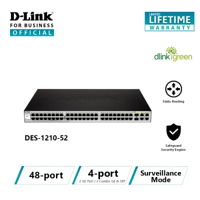 D-Link DES-1210-52 52-Port Layer 2 Smart Managed Fast Ethernet Switch