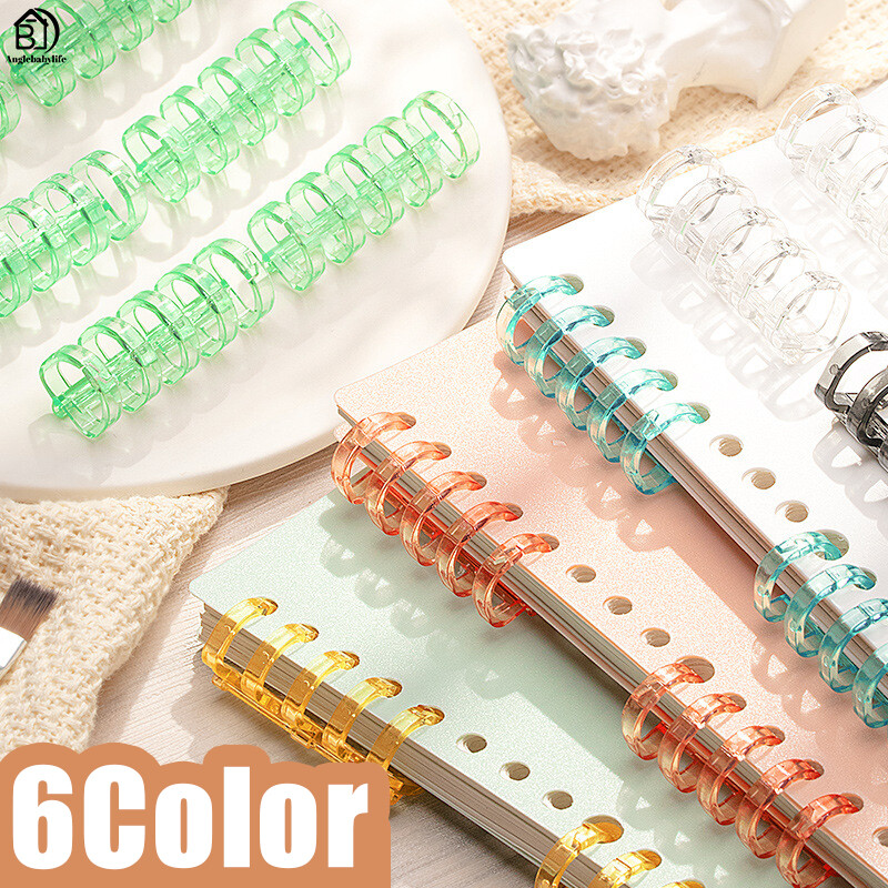 Nhựa 5 lỗ ràng buộc Vòng DIY trong suốt chất kết dính vòng lặp A4 A5 A6 Loose-Leaf phụ kiện nhựa Bìa