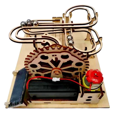 TOOYFUL 3D Wooden Puzzle Marble Run Kits Pre-Cut Assembly DIY Model Building Set