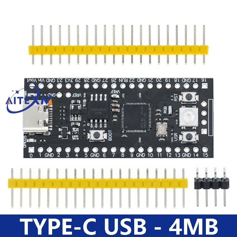 RP2040 Bo Mạch Lõi TYPE-C USB-C Cho Bo Mạch Lõi Raspberry RP2 Raspberry Pi Pico Micropython