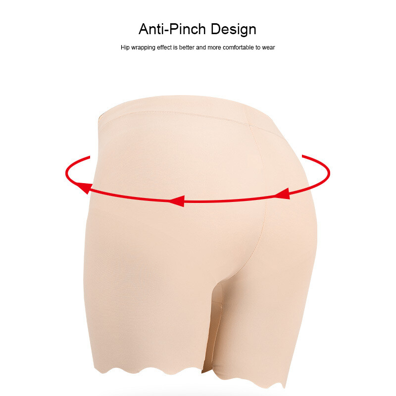 Plus Size Ice Silk Safety Pants Cooling Underwear Women Short Panties