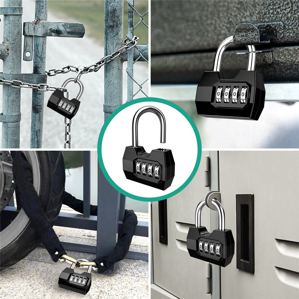ORIA Kết Hợp Ổ Khóa, Khóa Kết Hợp 4 Chữ Số Reset Combo Khóa Phòng Tập Thể Dục Khóa, Hộp Cổng Khóa Thể Thao & Phòng Tập Thể Dục Cho Nhân Viên Trường Học Hộp Công Cụ Hàng Rào