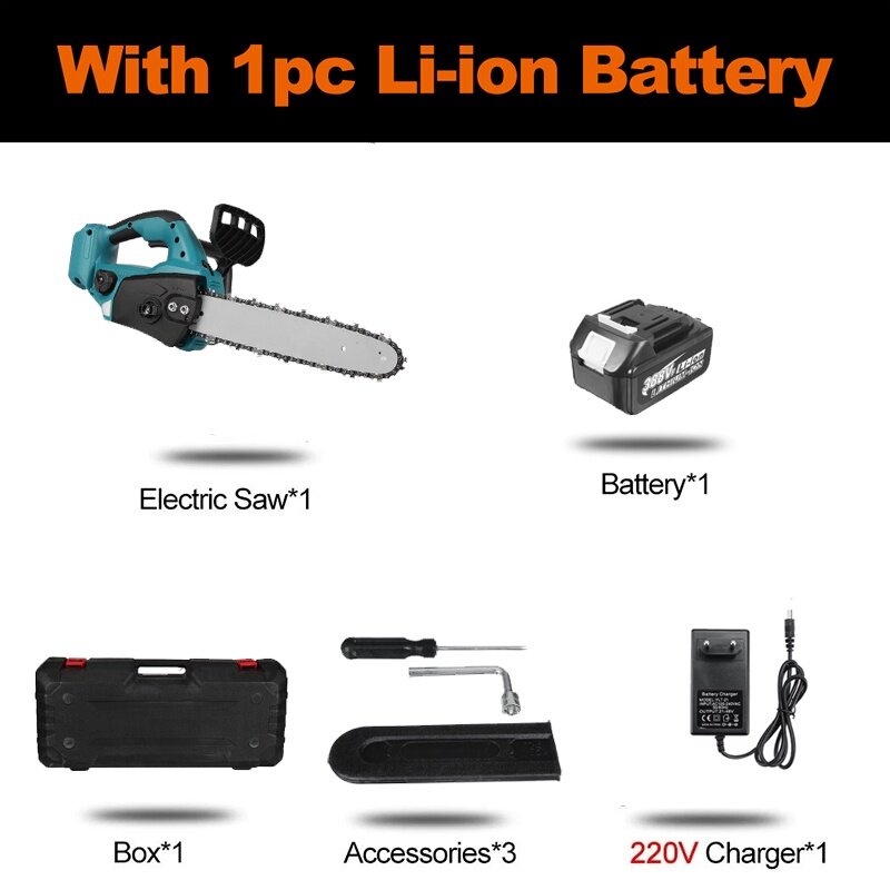 12Inches Brushless Electric Chainsaw Automatic Refueling Garden