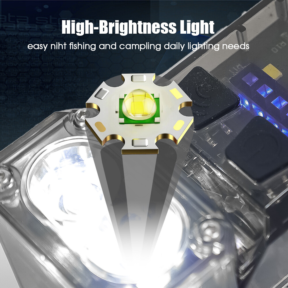Đèn Pha LED Sạc Được Mini Đèn Pha Cảm Biến Chuyển Động Cơ Thể Đèn Pin Cắm Trại Đèn Đội Đầu Đèn Pin Có USB