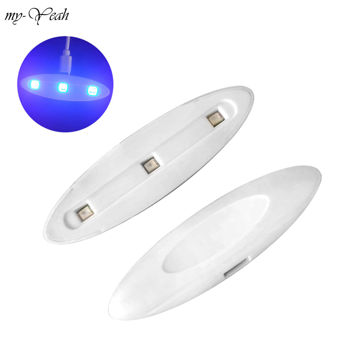 myyeah 3/5 LEDS White Multifunction Portable Mini USB Nail Art Dryer UV Gel Polish Curing Oval LED Lamp DIY Electric Manicure Tool